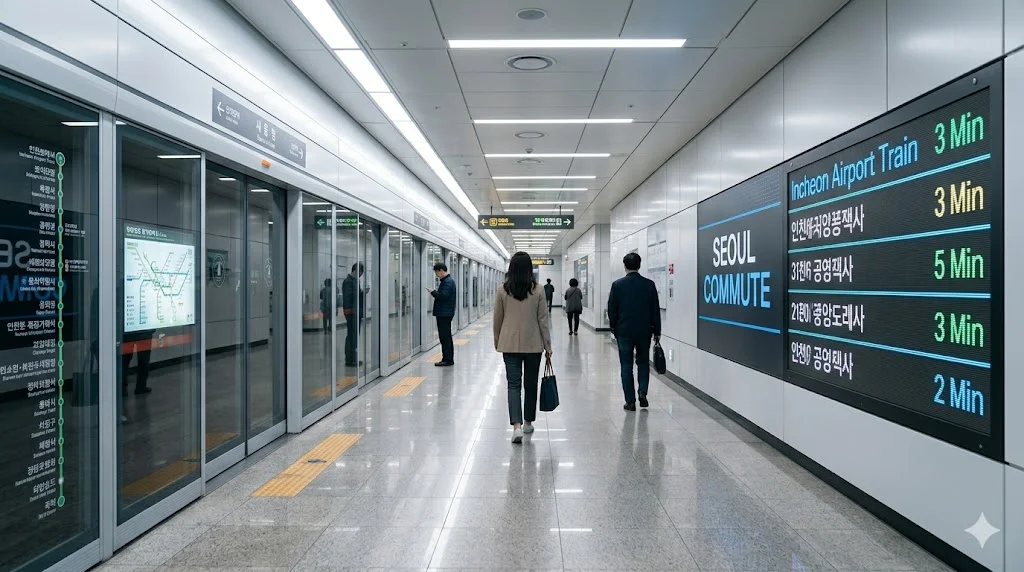 Life in Korea - typical Korean apartment hallway with delivery packages